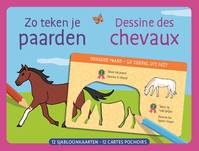 Dessine des chevaux - 12 cartes pochoirs