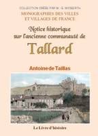 Notice historique sur l'ancienne communauté de Tallard