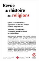 Revue de l'histoire des religions - Nº2/2024, Quand la terre tremble : apprivoiser le choc des séismes dans les temps anciens