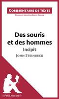 Des souris et des hommes - Incipit - John Steinbeck (Commentaire de texte), Commentaire et Analyse de texte