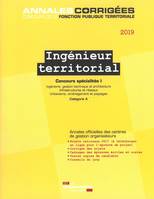 Ingénieur territorial 2019, 1, ingenieur territorial 2019. concours specialites i