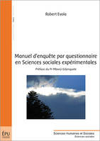 MANUEL D'ENQUETE PAR QUESTIONNAIRE EN SCIENCES SOCIALES EXPERIMENTALES