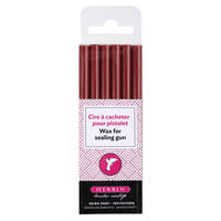 6 Batons de cire pour pistolet - cerise