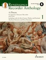 Vol. 1, Renaissance Recorder Anthology 1, 32 Pièces pour Flûte à bec soprano avec piano. Vol. 1. descant recorder and piano.