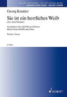 Sie ist ein herrliches Weib, Georg Kreisler - Lieder und Chansons. mixed choir (SATB) and piano. Partition de chœur.