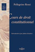 Cours de droit constitutionnel, Réimpression de la 1ère édition de 1866-1867