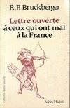 Lettre ouverte à ceux qui ont mal à la France