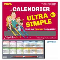 Frigobloc Le calendrier Ultra Simple pour une famille organisée ! (de sept. 2023 à déc. 2024)