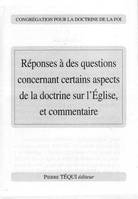 Réponses à des questions concernant certains aspects de la doctrine sur l'Eglise