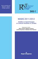 Revue des nouvelles technologies de l'information, n° SHS-1. MASHS 2011-2012, Modèles et apprentissages en Sciences humaines et sociales