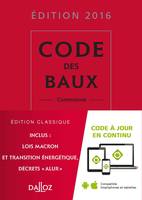 Code des baux 2016, commenté - 27e éd.