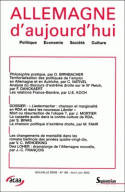 Allemagne d'aujourd'hui, n°160/avril - juin 2002, Chanson et marginalité en RDA et dans les nouveaux Länder