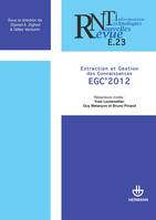 Revue des nouvelles technologies de l'information, n° E-23 EGC 2012, Journées francophones d'extraction et de gestion des connaissances (12 ; 2012 ; Bordeaux)