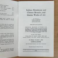 Indian, Himalayan and Chinese bronzes, and islamic works of art. Christie's, November 4, 1974