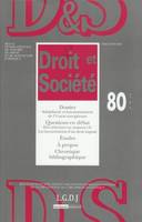 REVUE DROIT ET SOCIETE N 80 - 2012