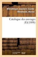 Catalogue des ouvrages