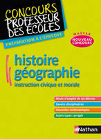 Histoire - Géographie - Instruction civique et morale, master nouveau concours