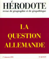 Hérodote numéro 68 - La question allemande