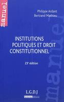 Institutions politiques et droit constitutionnel