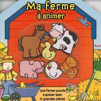 Ma ferme à animer, une ferme-puzzle à animer avec 6 grandes pièces