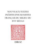 Nouveaux textes inédits d'humanistes français du milieu du XVe siècle, P. de la Hazardière, Jean Serra, Jean Jouffroy, Guillaume Fillastre et Antoine de Neufchatel