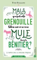 Mais que fait dans le bénitier cette grenouille têtue comme une mule ?