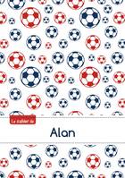 Le cahier d'Alan - Blanc, 96p, A5 - Football Paris