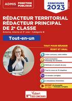 Concours Rédacteur territorial et Rédacteur principal de 2e classe - Catégorie B - Tout-en-un, Externe, interne, 3e voie - Concours 2023