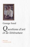 Questions d'art et de littérature