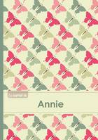 Le carnet d'Annie - Lignes, 96p, A5 - Papillons Vintage