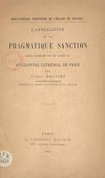 L'application de la Pragmatique sanction sous Charles VII et Louis XI au Chapitre cathédral de Paris
