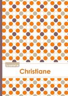 Le carnet de Christiane - Lignes, 96p, A5 - Ronds Orange Gris Violet