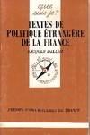 Textes de politique étrangère de la France