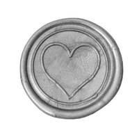 Pastille laiton symbole pour sceau sur broche - Coeur