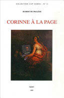 Corinne à la page, Analyse du roman de Mme de Staël, Corinne ou l'Italie