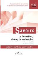 La formation, champ de recherche, spécial vingtième anniversaire 61-62