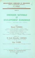 Dimension nationale et développement économique, Théorie, application dans l'U.D.E.A.C.
