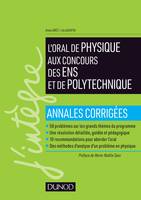 L'oral de physique aux concours des ENS et de Polytechnique