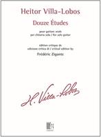 12 études pour guitare seule, édition critique de Frédéric Zigante