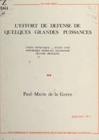 L'effort de défense de quelques grandes puissances, Union soviétique, États-Unis, République fédérale allemande, Grande-Bretagne