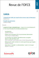 Revue de l'OFCE N° 183 (2023/4), VARIA - Dossier : agriculture européenne