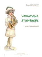 Variations studieuses, Pour cor et piano