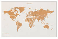 CARTE LIEGE MONDE S - SPECIAL EDITION BLANC - CADRE BLANC 30CM X 20 CM