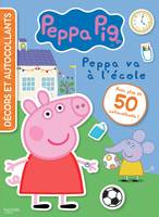 Peppa Pig va à l'école / décors et autocollants