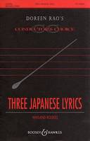Three Japanese Lyrics, 4-part treble voices (SSAA) and pinao. Partition de chœur.