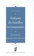 Enfants de familles recomposées, Sociologie des nouveaux liens fraternels