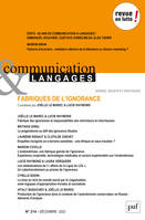 Communication et langages 2022, n.214, Fabriques de l'ignorance