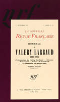 Hommage à Valery Larbaud, (1881-1957)