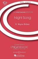 Night Song, 2-part treble voices, triangle and finger-cymbals. Partition de chœur.