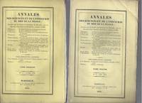 Annales des sciences et de l'industrie du midi de la France. Tome premier + Tome second. 1832